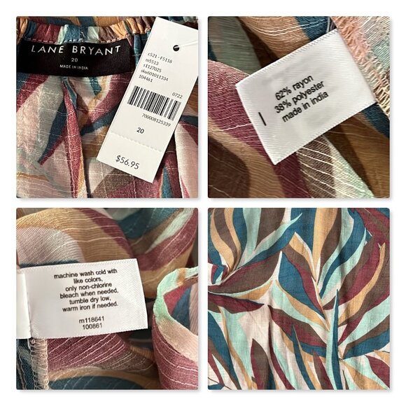 Lane Bryant Classic Cold-Shoulder Cami Top With Adjustable Straps Sz 20 NWT - Picture 8 of 10